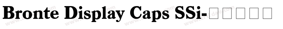 Bronte Display Caps SSi字体转换